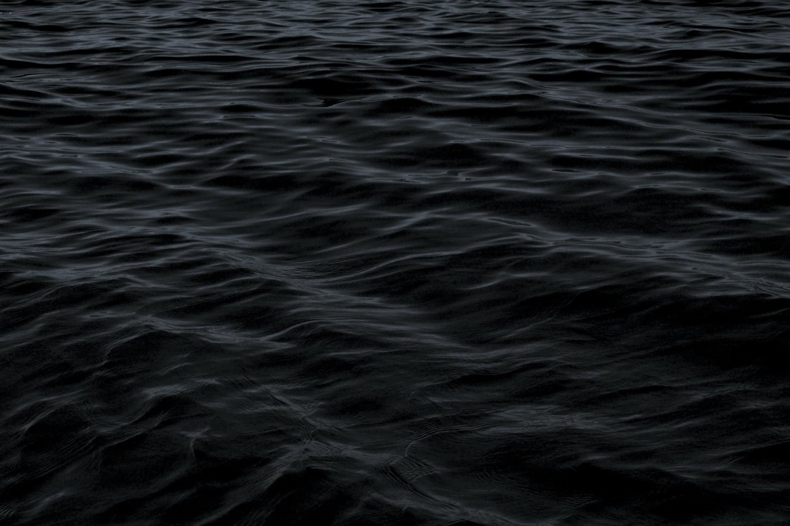 Dark water at night