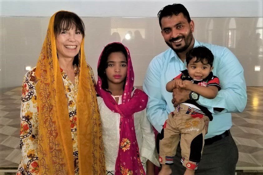 A family supported by the church's missions giving